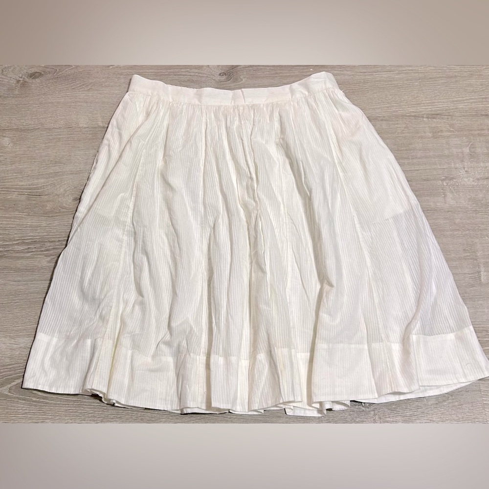Anthropologie Cream A-Line Skirt